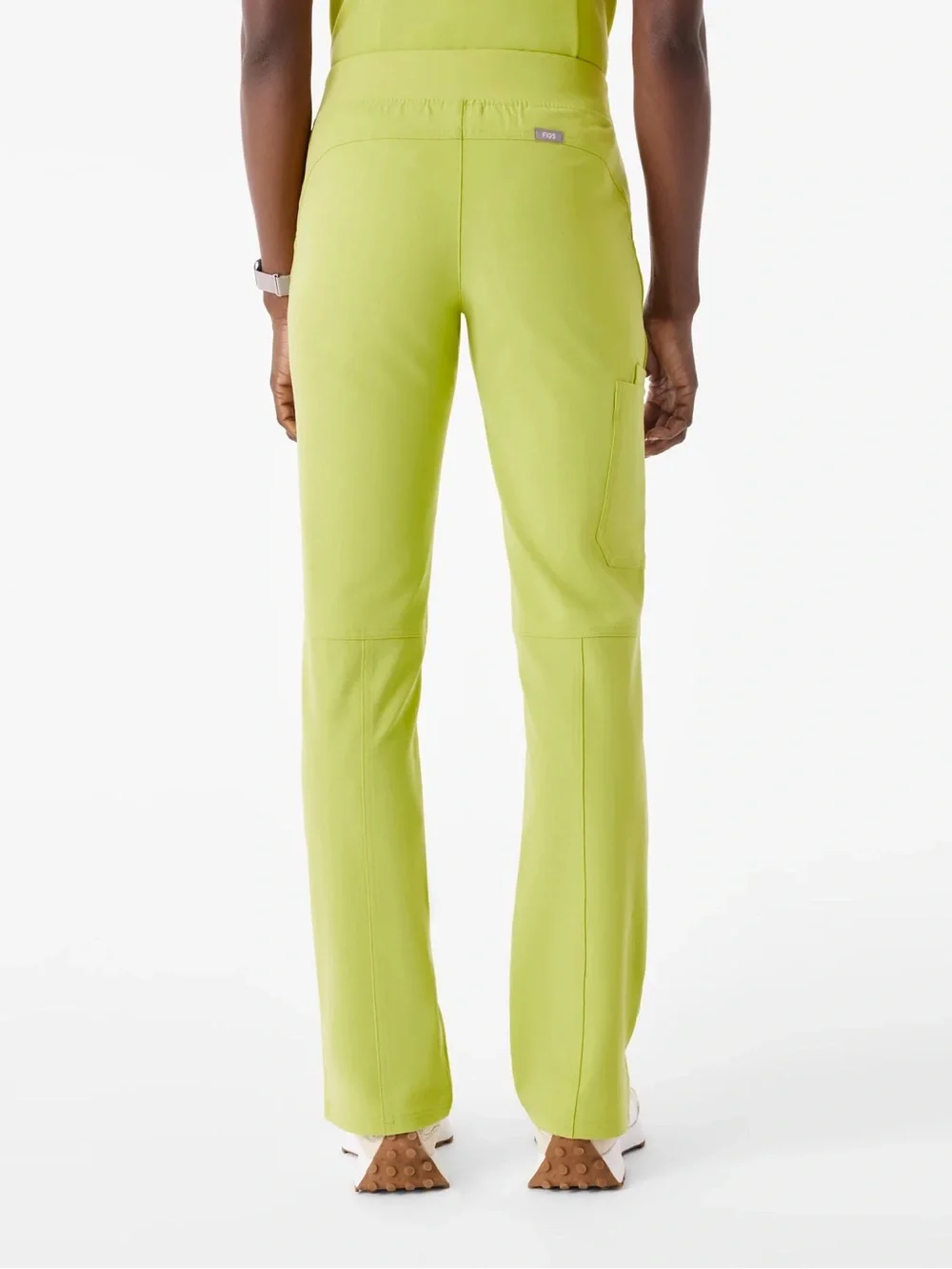 Figs scrubs Kade mid rise cargo scrub Pant in celery